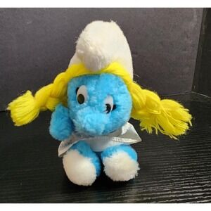 vintage 80s Peyo Smurfs Smurfette Plush figure 6‎ inches